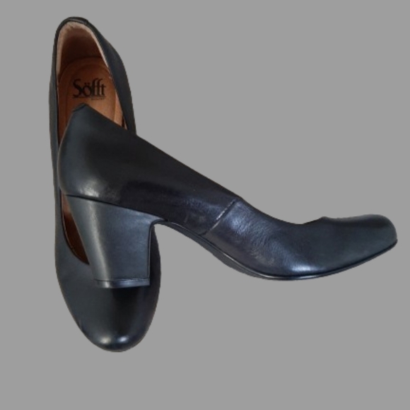 SÖFFT - Comfortable Black Leather Heels Pump - Size: 8.5 - Picture 2 of 7